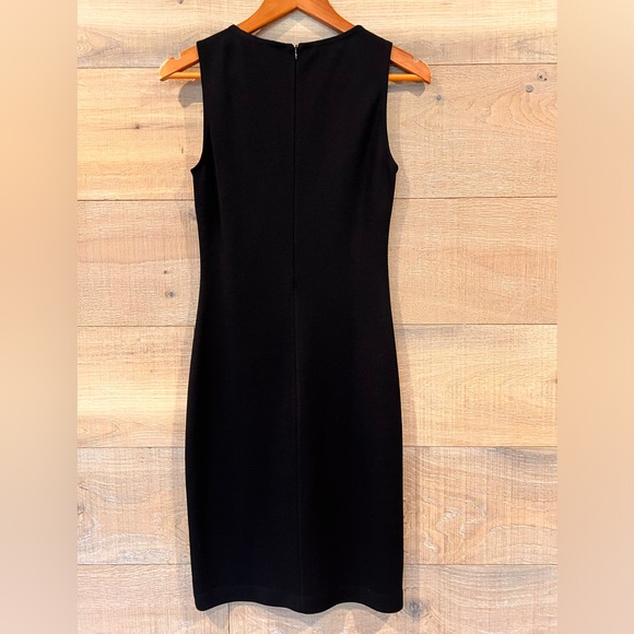 NWOT St John Collection Sleeveless black Milano wool Knit Dress Size 2 - Picture 7 of 11